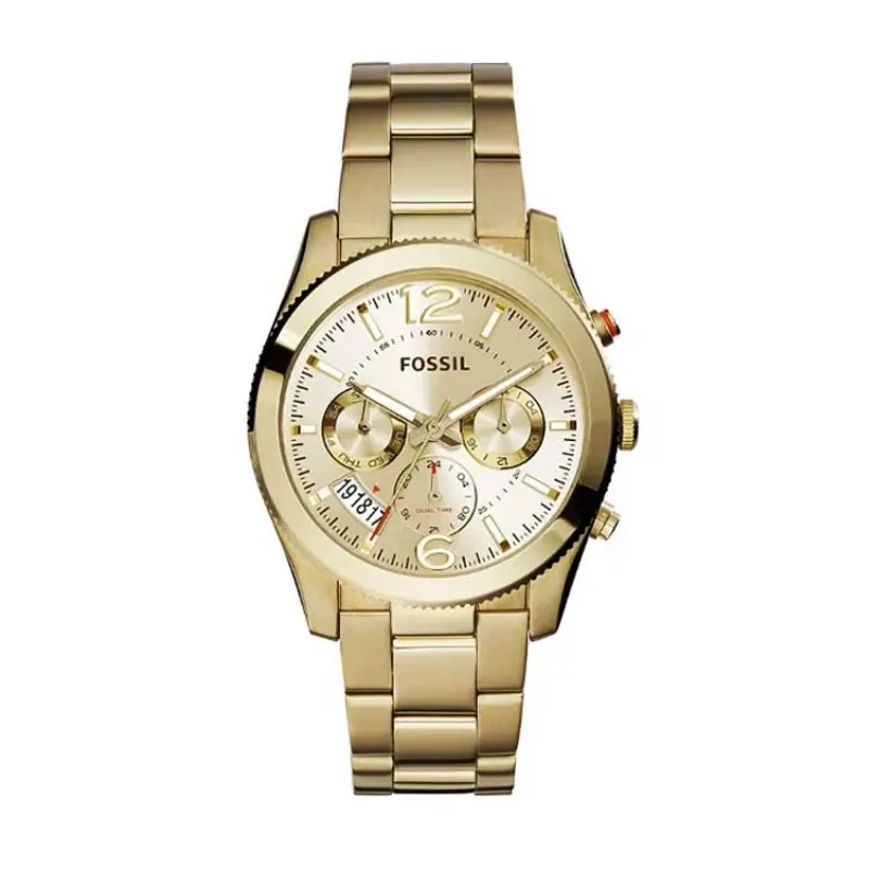Fossil Perfect Boyfriend Gold Dial Ladies Watch- ES3884